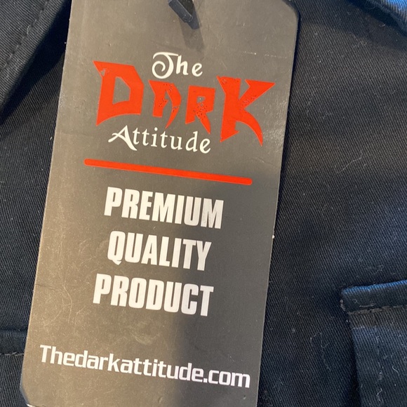 The Dark Attitude Gothic Steampunk Officer Buckle Detail Shirt Size Small NWT - Picture 9 of 12